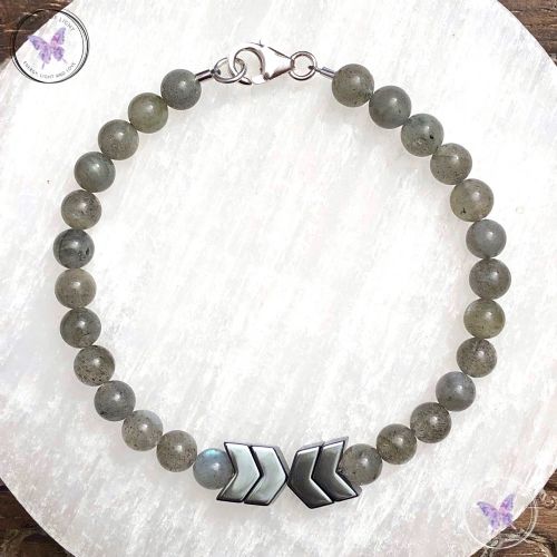 Labradorite & Hematite Arrow Bracelet